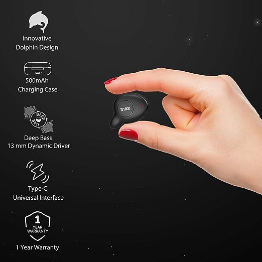 truke Fit Pro Bluetooth Truly Wireless in Ear Earbuds with Mic (Carbon Black) truke Fit Pro Bluetooth Truly Wireless in Ear Earbuds with Mic (Carbon Black)
